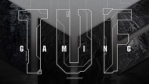 ASUS TUF Gaming Logo with Futuristic Circuit Design on Dark Textured Background HD wallpaper