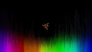 Razer Chroma RGB Spectrum with Neon Vertical Light Streaks on Black Background HD wallpaper