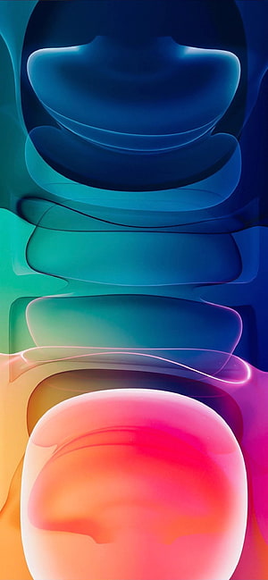 iPhone 12 Pro Max Abstract Gradient Wallpaper with Flowing Blue and Pink Shapes HD phone wallpaper