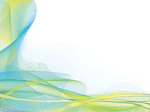 Abstract Green and Blue Wave Line Art on White Background HD wallpaper