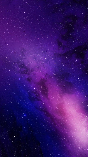 Violet and Blue Cosmic Nebula with Dense Star Fields and Galactic Dust HD phone wallpaper