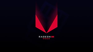 AMD Radeon RX Vega Logo on Dark Background with Red Geometric Design HD wallpaper
