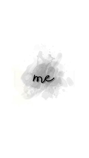 Minimalist watercolor ink splash with handwritten script on white background HD phone wallpaper