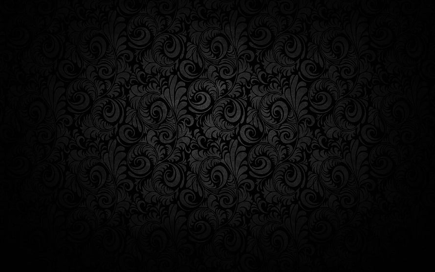 Dark Ornate Floral Damask Pattern with Intricate Swirls and Vintage Motifs HD wallpaper