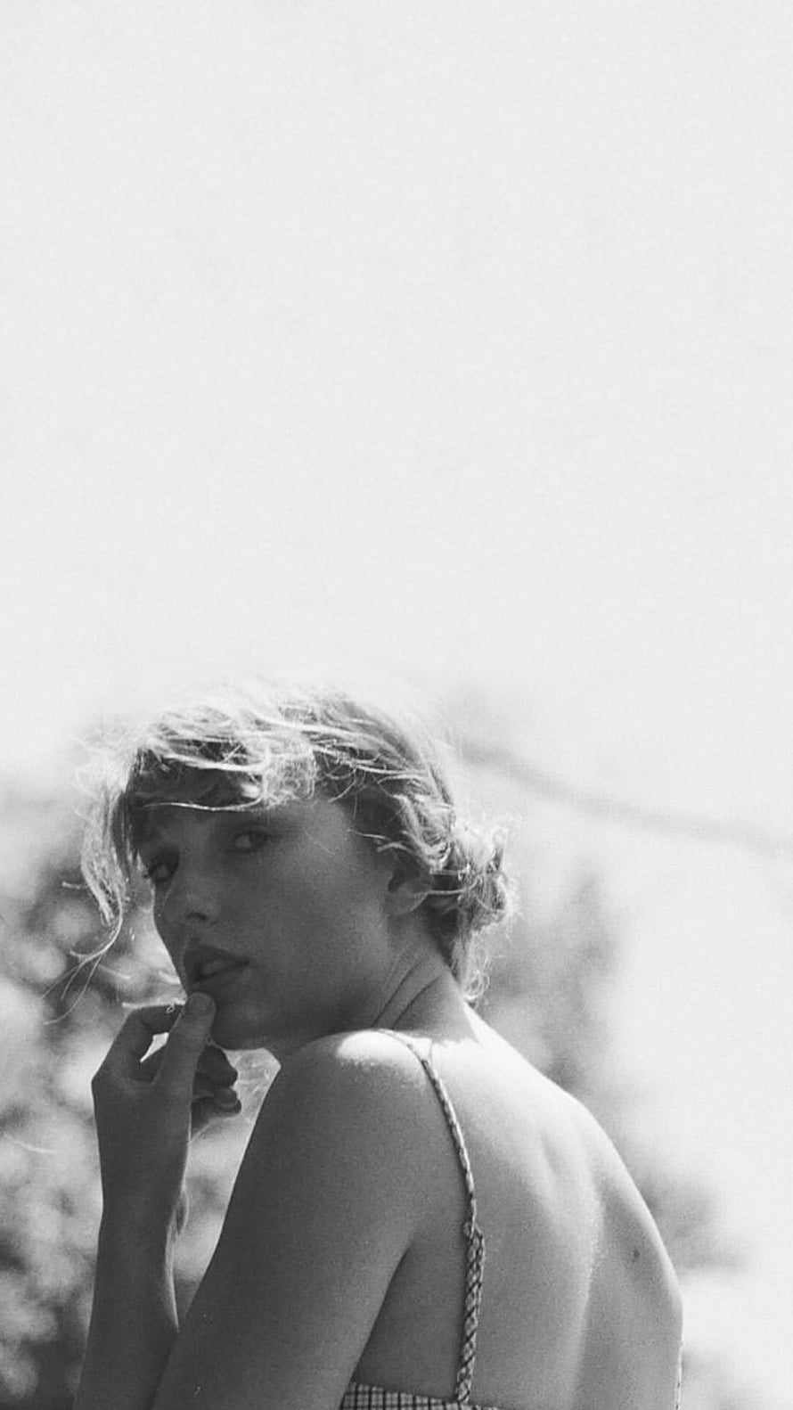 Taylor Swift Black and White Portrait in Folklore Era Style HD phone wallpaper