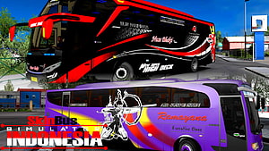 Bus Simulator Indonesia Livery Showcase Featuring Custom Skins and High Deck Buses HD wallpaper