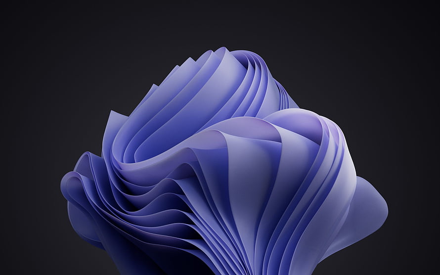 Windows 11 Default Abstract Blue Ribbon Wallpaper HD wallpaper