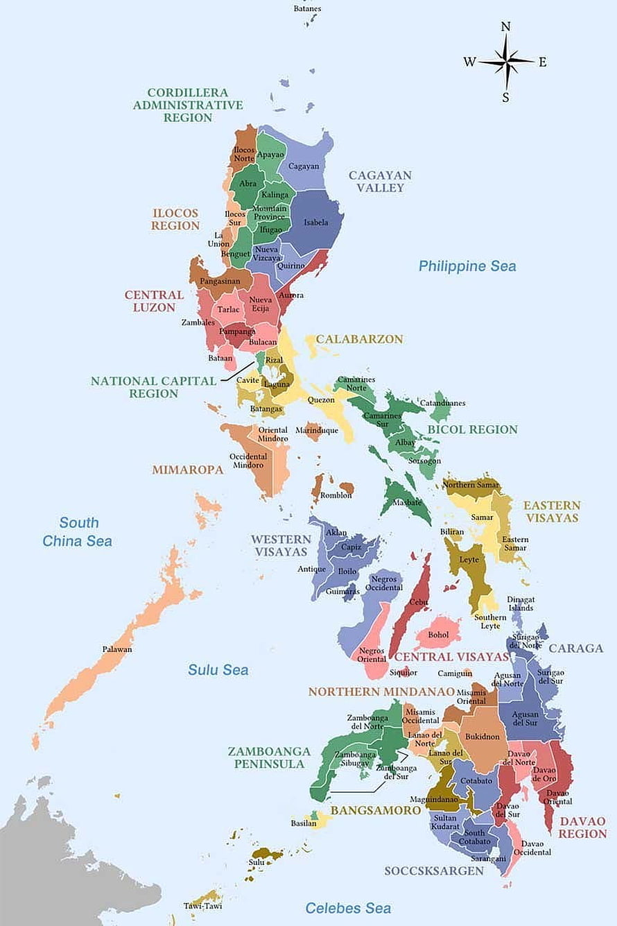 Detailed Political Map of the Philippines Showing All Regions and Provinces HD phone wallpaper