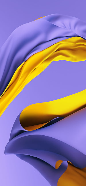 Samsung Galaxy M30s Abstract Purple and Yellow Silk Fabric 3D Render Wallpaper HD phone wallpaper