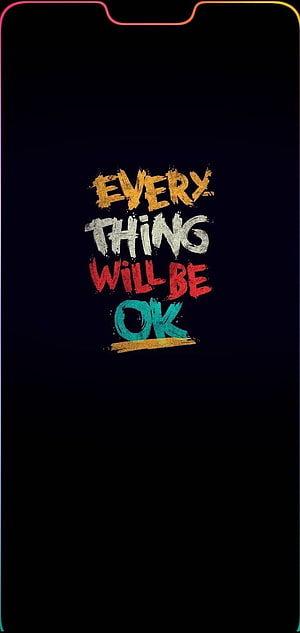 Colorful Handwritten Motivational Quote on Dark Background HD phone wallpaper