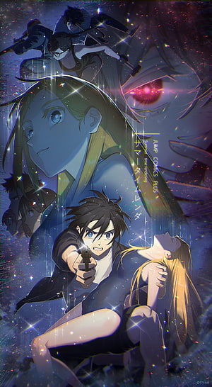 Summer Time Rendering Anime Poster Featuring Haine and Shinichi in Dramatic Action Scene HD phone wallpaper