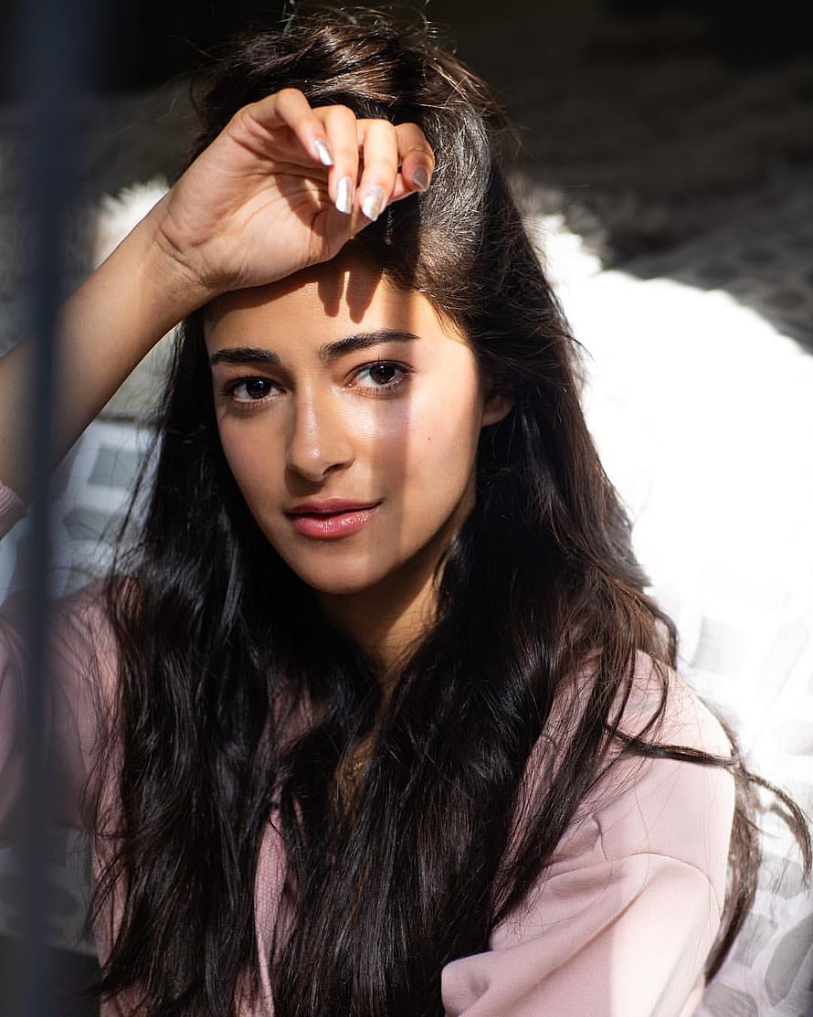 Ananya Pandey Portrait With Long Dark Hair And Soft Natural Lighting HD phone wallpaper