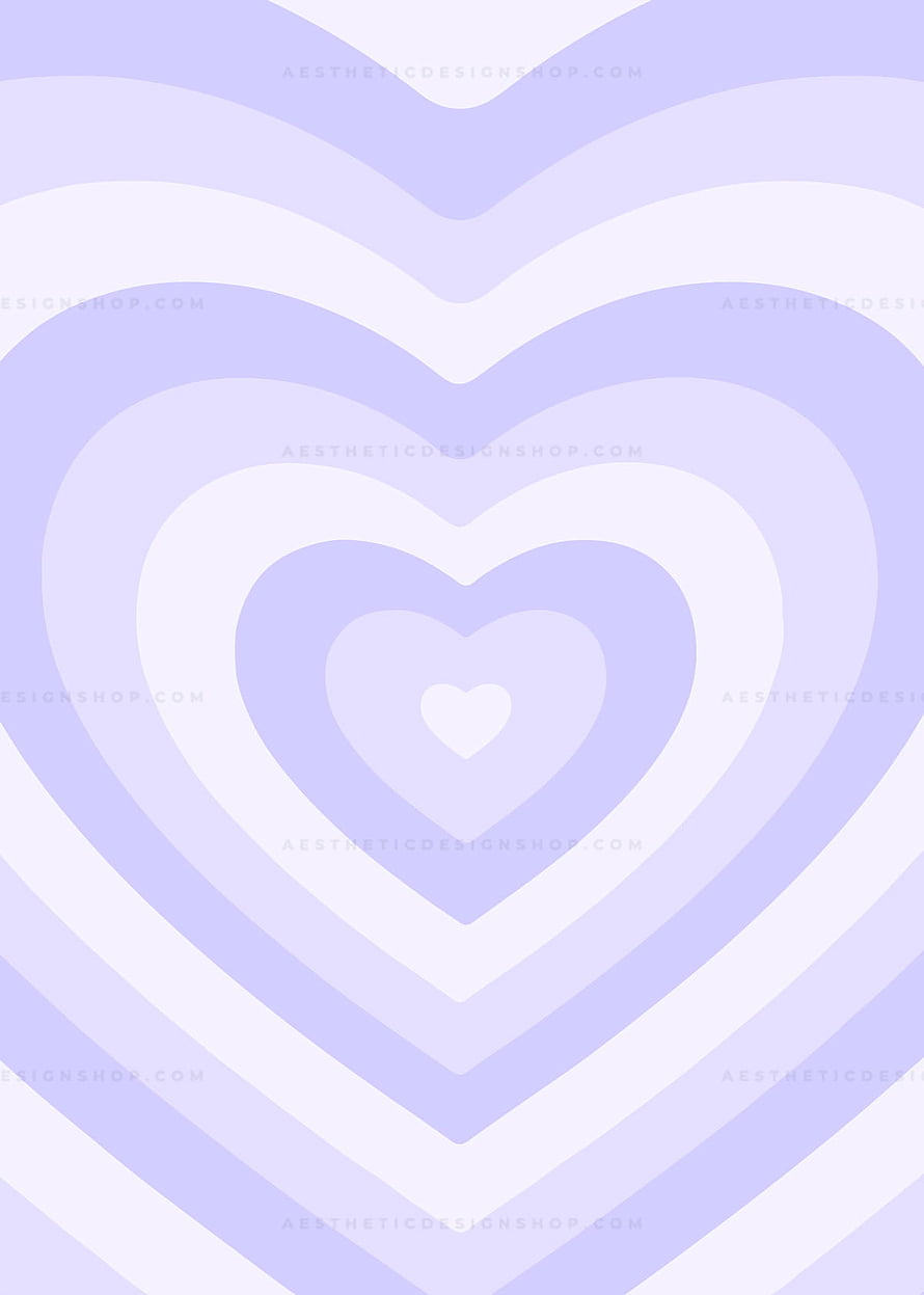 Pastel Purple Aesthetic Heart Background with Soft Gradient Layers and Minimalist Design HD phone wallpaper