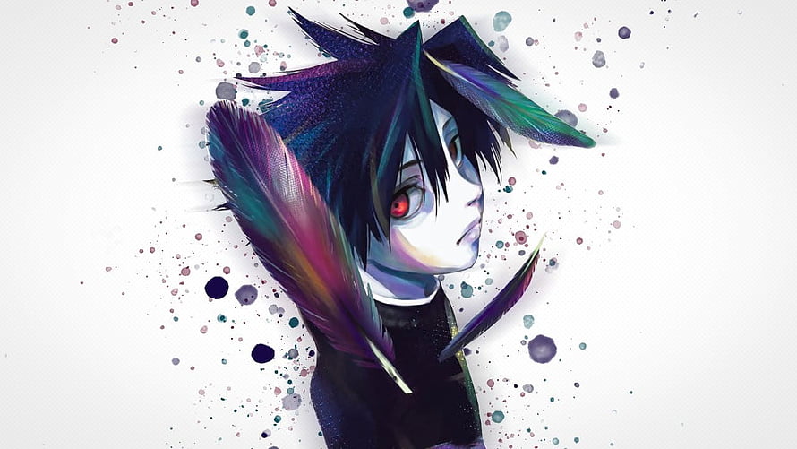 Juujika no Rokunin Anime Character with Spiky Hair and Red Eye HD wallpaper
