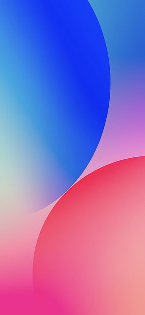 iOS 16 Default Wallpaper with Blue and Pink Gradient Circles HD phone wallpaper