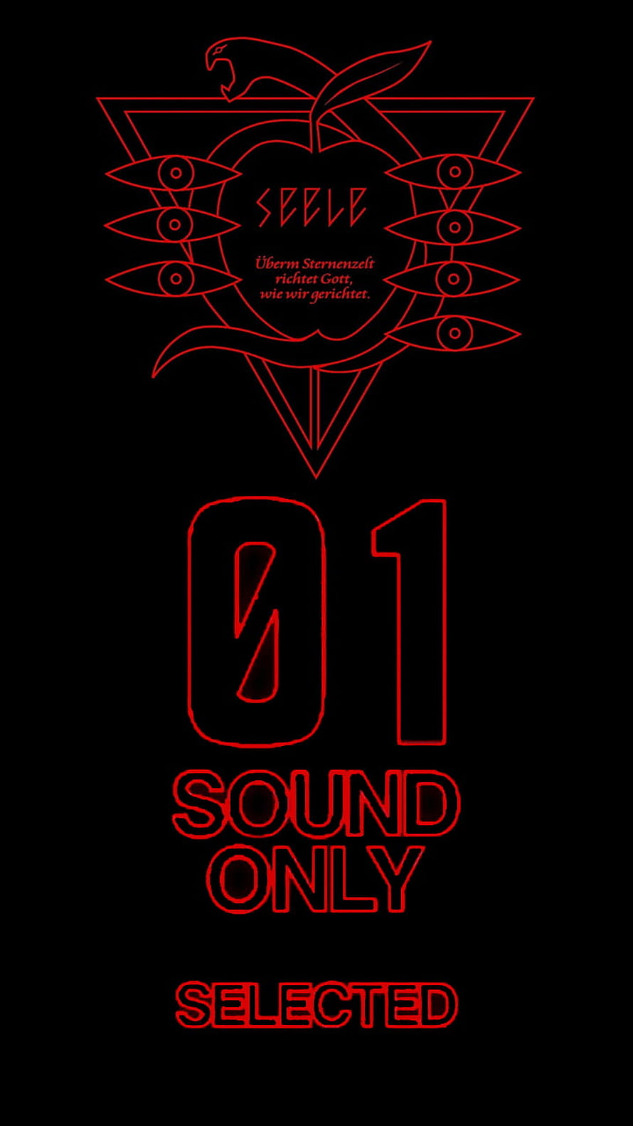 Evangelion Seele Unit 01 Sound Only Selected Red Line Art Wallpaper HD phone wallpaper
