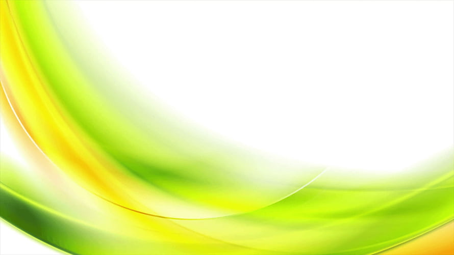 Vibrant Green and Yellow Abstract Waves on White Background HD wallpaper