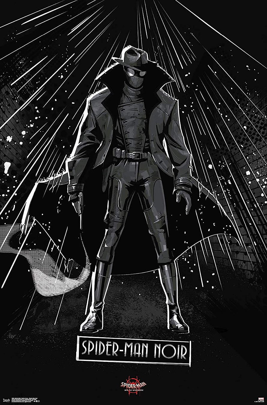 Spider-Man Noir Noir Comic Artwork with Gun and Trench Coat HD phone wallpaper