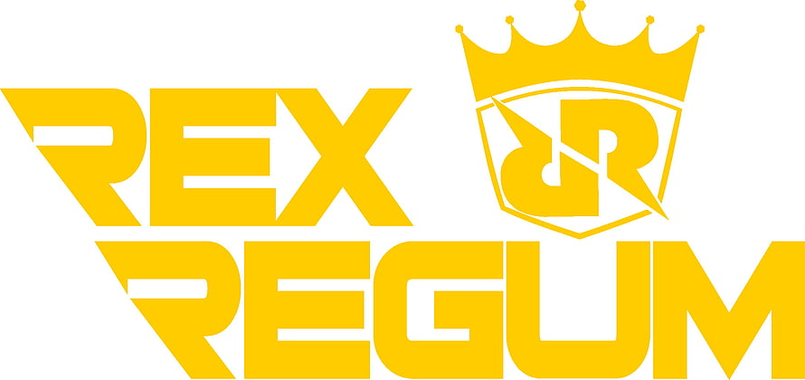 Rex Regum Qeon Esports Team Logo With Crown And Shield Emblem HD wallpaper