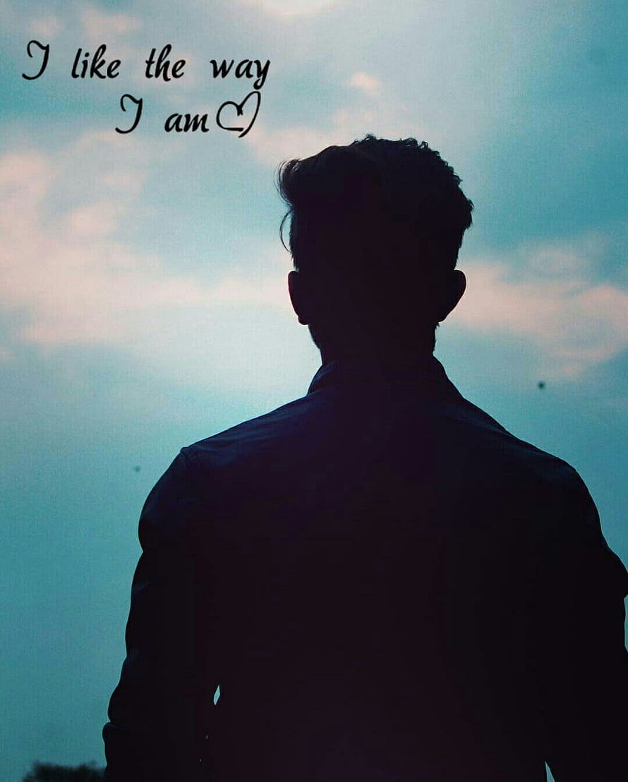 Silhouette of a man from behind against a soft blue sky with inspirational quote text, 8 Best Profile instagram ideas, instagram dp boys HD phone wallpaper