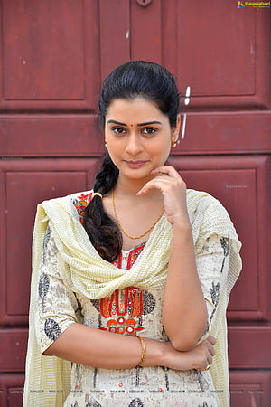 Payal Rajput in Traditional Indian Ethnic Wear with Gold Jewelry HD phone wallpaper