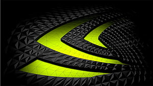 NVIDIA GeForce RTX Low Poly Geometric Design with Neon Green Accents HD wallpaper