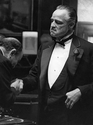 Marlon Brando as Don Vito Corleone in The Godfather Black and White Portrait HD phone wallpaper