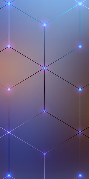 Geometric Network Grid with Glowing Nodes on Gradient Background HD phone wallpaper