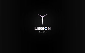 Lenovo Legion Gaming Brand Logo on Black Background HD wallpaper