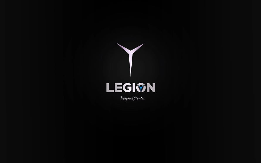 Lenovo Legion Gaming Brand Logo on Black Background HD wallpaper