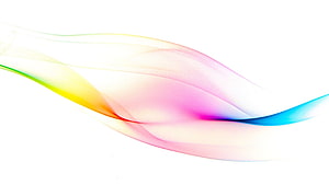 Elegant Rainbow Ribbon Abstract Design on White Background HD wallpaper