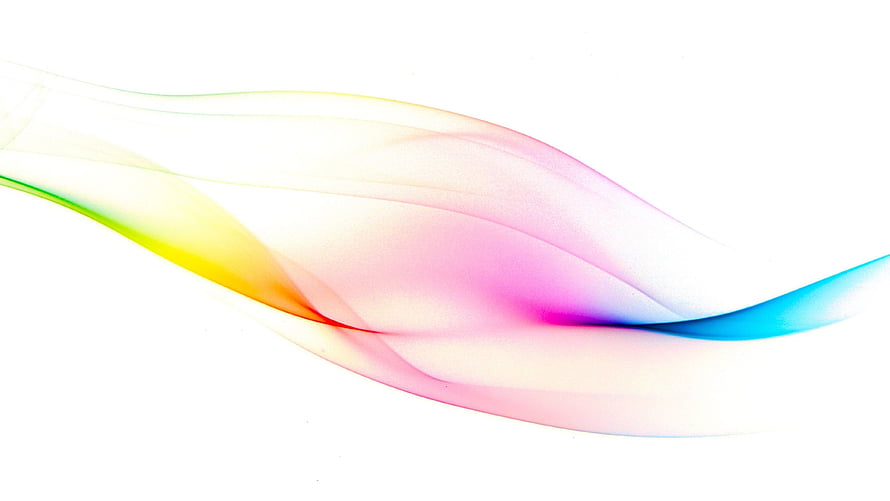 Elegant Rainbow Ribbon Abstract Design on White Background HD wallpaper