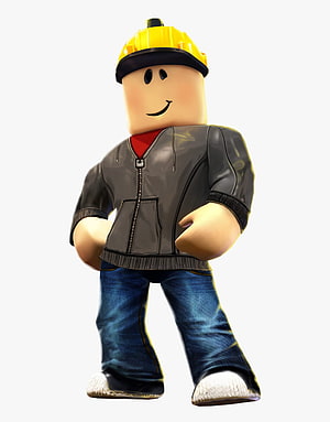 Roblox Builderman Character in Yellow Hard Hat and Grey Jacket, Keyart Character Builderman, roblox builderman HD phone wallpaper