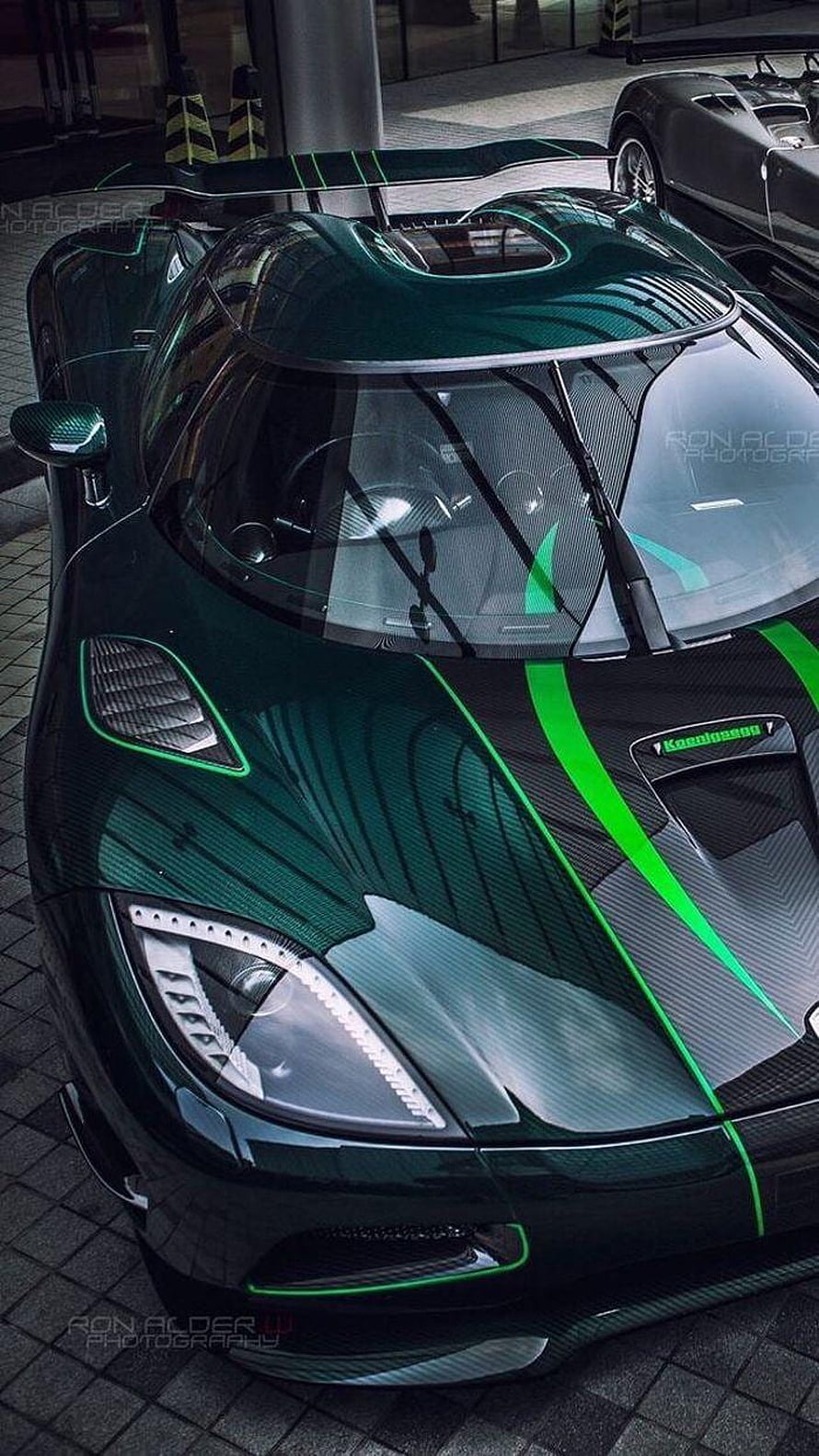 Koenigsegg Agera RS Carbon Fiber Hypercar with Green Accents HD phone wallpaper