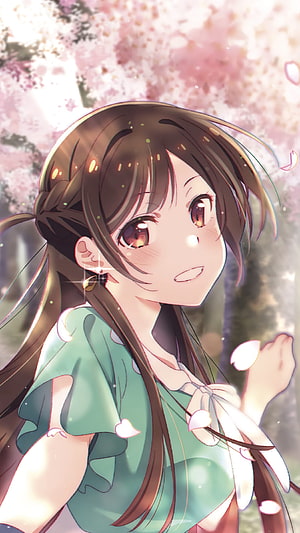 Chizuru Mizuhara from Rent a Girlfriend Under Cherry Blossoms HD phone wallpaper