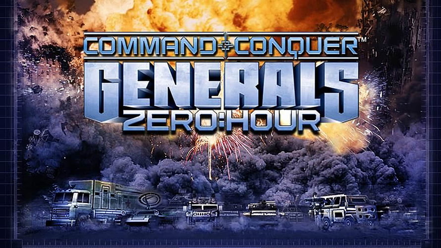 Command & Conquer Generals Zero Hour Military Vehicles Amidst Explosions and Smoke HD wallpaper