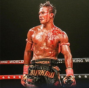 Buakaw Banchamek Muay Thai Fighter Portrait in the Ring HD wallpaper