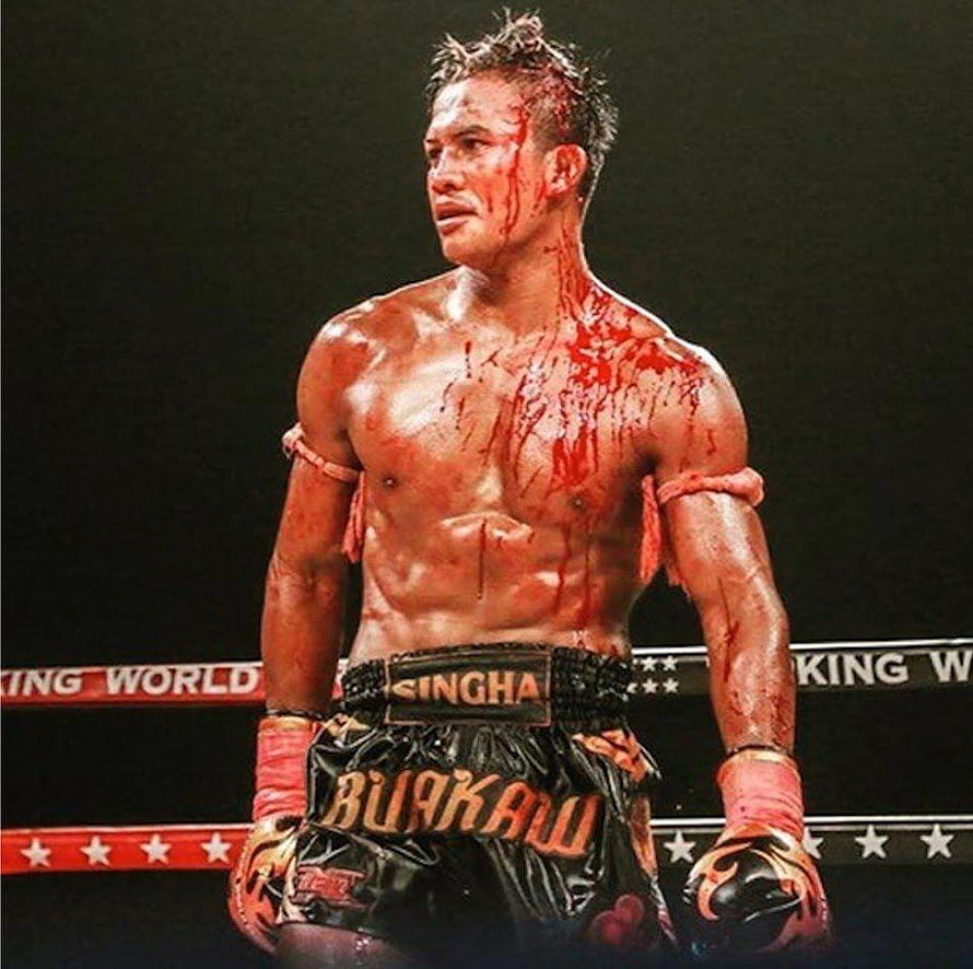 Buakaw Banchamek Muay Thai Fighter Portrait in the Ring HD wallpaper