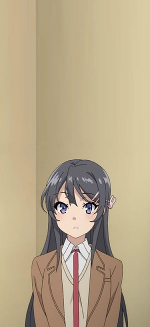 Mai Sakurajima in School Uniform from Seishun Buta Yarou Anime HD phone wallpaper