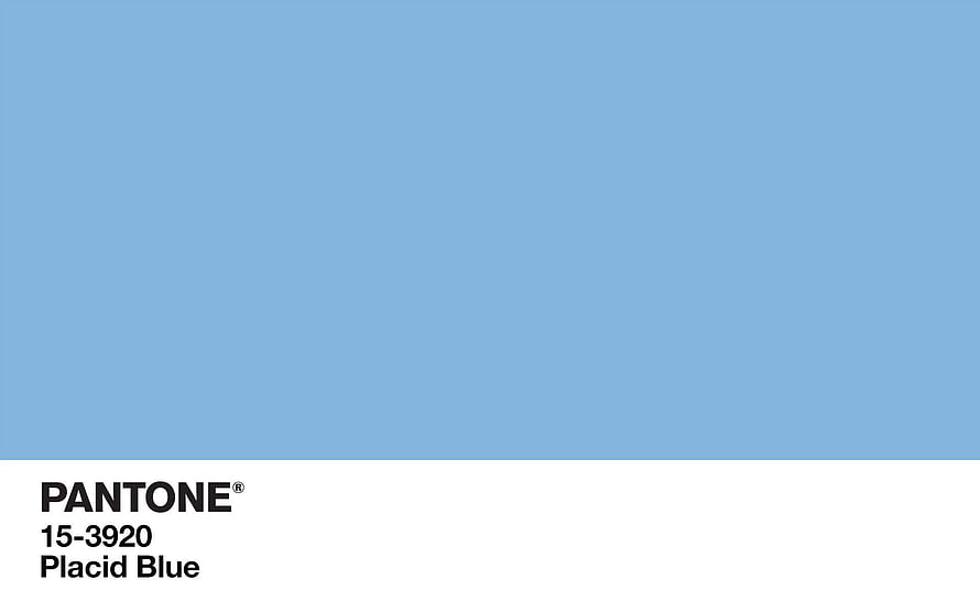 Pantone 15-3920 Placid Blue Solid Color Swatch Card HD wallpaper