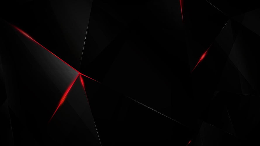Dark Geometric Abstract Background with Glowing Red Light Streaks HD wallpaper