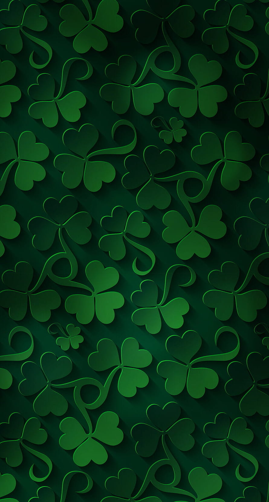 St. Patrick's Day Paper Cutout Shamrock Pattern Wallpaper HD phone wallpaper