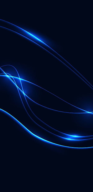 Abstract Blue Neon Light Trails on Dark Background Minimalist Digital Art HD phone wallpaper