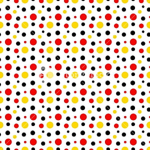 Mickey Mouse Inspired Red Black And Yellow Polka Dot Pattern On White Background HD phone wallpaper