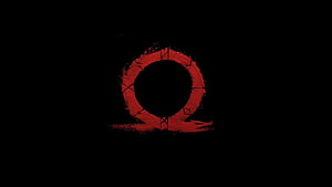 God of War Omega Symbol on Black Background HD wallpaper
