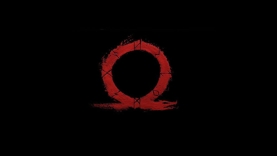 God of War Omega Symbol on Black Background HD wallpaper