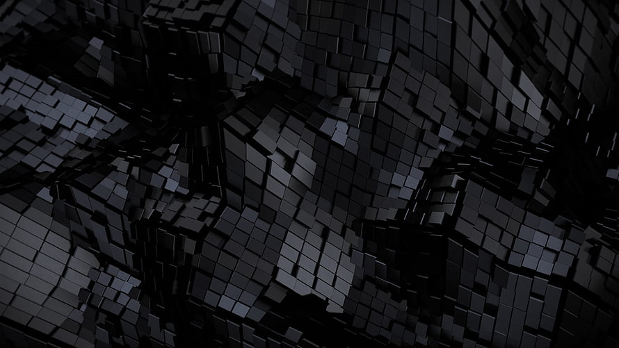 Dark 3D Geometric Cube Grid Abstract Digital Art Pattern HD wallpaper