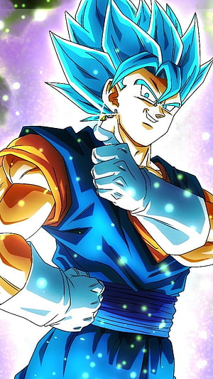Vegito Super Saiyan Blue in Dragon Ball Super Anime Artwork HD phone wallpaper