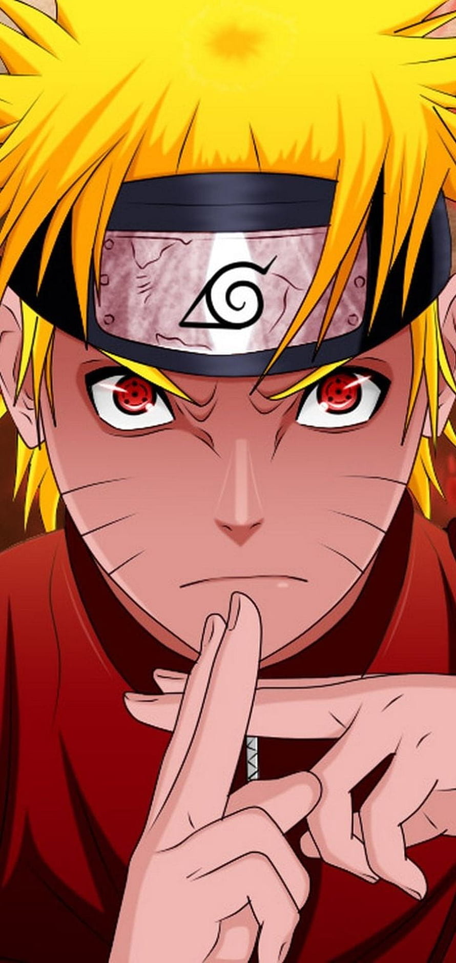Naruto Uzumaki Sage Mode Portrait with Rinnegan Eyes and Hand Seal HD phone wallpaper