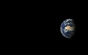 Earth From Space Against Deep Black Void, Africa and Atlantic Ocean Visible HD wallpaper
